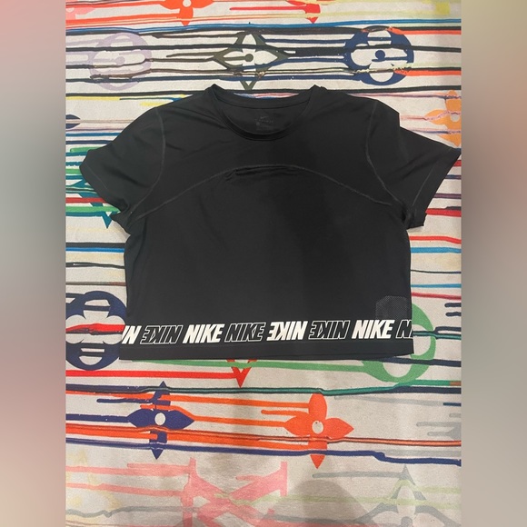Nike Training Mesh Insert Crop t-shirt - Picture 1 of 7